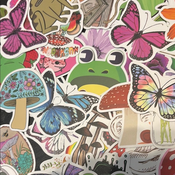 Colorful Butterfly, Flowers Sticker Set - Picture 2 of 3